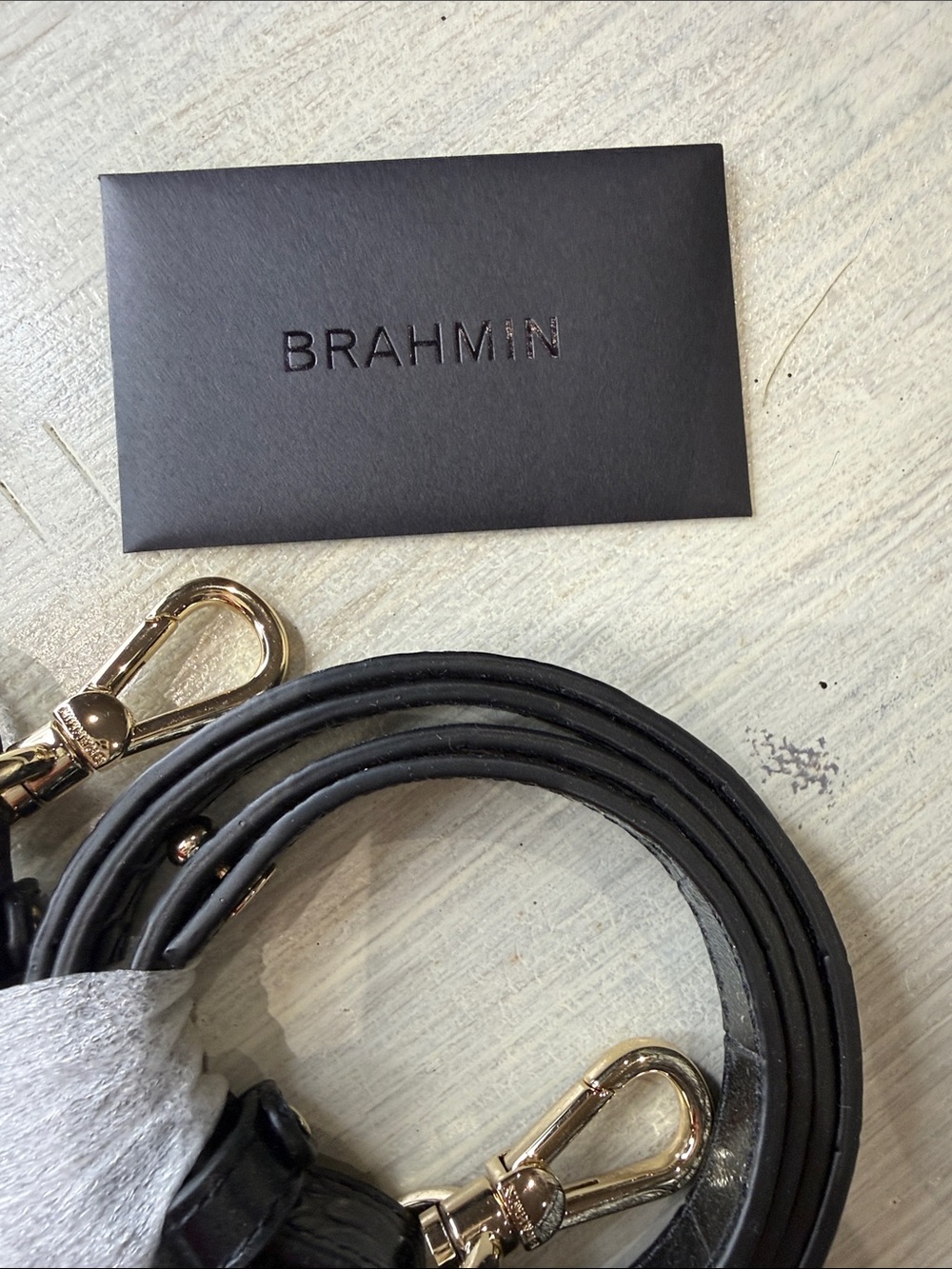 Brahmin Adrian Black Rockway Ivory and Black Embossed Python-Print Satchel - Picture 9 of 14